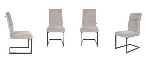 Freischwinger MAGGIE - Stoff, Kaffee