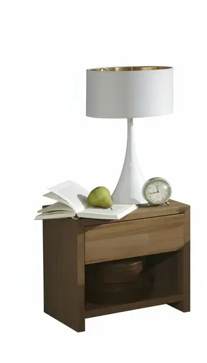 Nachtkonsole- Wildeiche, Massiv, Geölt