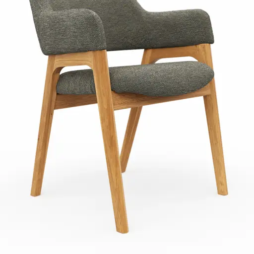 Armlehnstuhl Flore 1 - Stoff, Graugrün