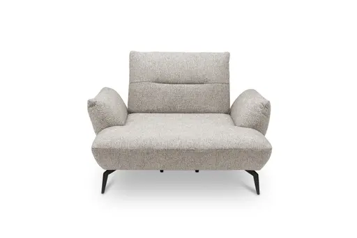 Sessel PAYTON - Loveseat, Stoff, Silbergrau