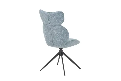Stuhl MIRNA - drehbar, Stoff, Blau