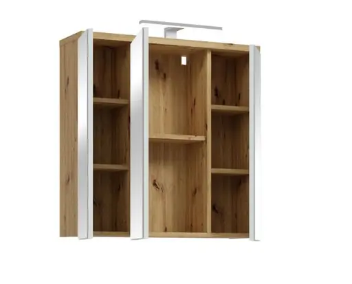 Spiegelschrank- B ca. 69 cm, Eiche Dekor, Spiegel