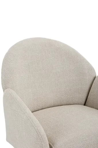 Barhocker - drehbar, höhenverstellbar, Stoff, Beige