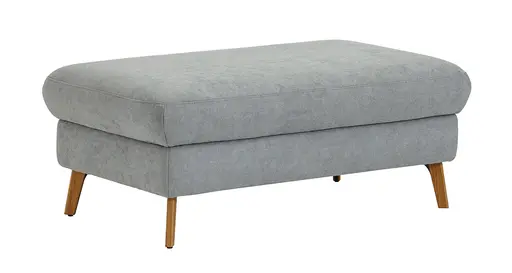 Hocker Jacksonville - LB ca. 112x67 cm, Stoff, Hellblau