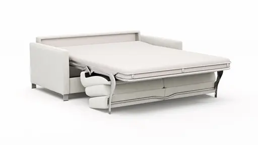 Sofa Nuoro - 2,5-Sitzer inkl. Schlaffunktion, Armlehne schmal, Stoff, Natur