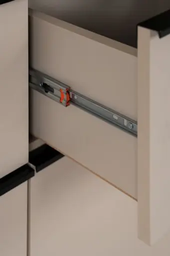 Highboard - B ca. 90 cm, Sand, Schwarz