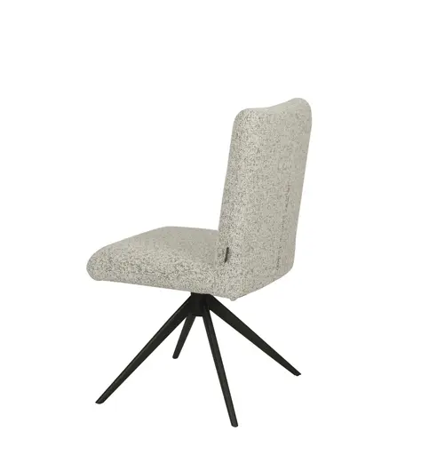 Stuhl MYLENE - drehbar, Stoff, Schwarz-Weiß