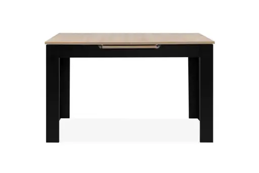 Esstisch - ausziehbar, LB ca. 125x80 cm, Artisan Eiche Nachbildung, Schwarz