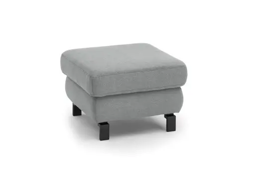 Hocker CALM PLUS 2.0 - BL ca. 66x66 cm, Stoff, Silbergrau