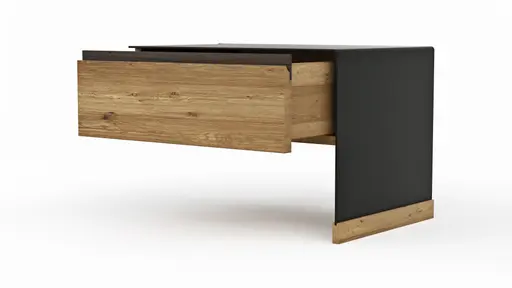 Nachtkonsole Baltimore - Rechts, Wildeiche massiv, Metall