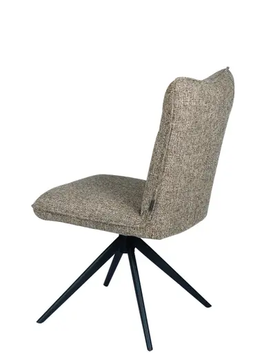 Stuhl MARCIA - drehbar, Stoff, Braun