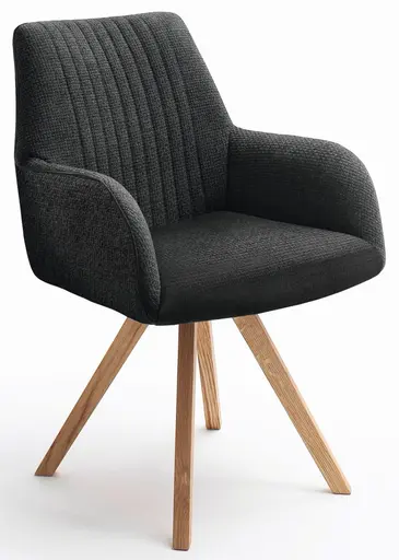 Armlehnenstuhl MIXEL - Stoff, Anthrazit