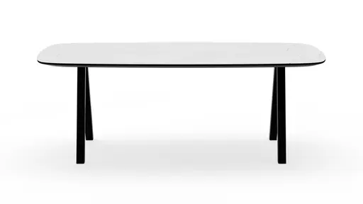 Esstisch Jari - LB ca. 220x95 cm, Keramik, Weiß