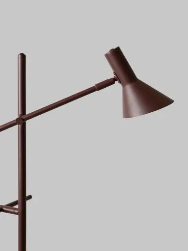 Stehleuchte - BH ca. 59x171 cm, Burgunderrot