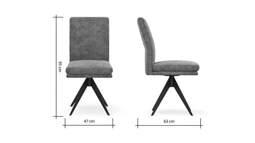 Freischwinger Valloni - Stoff, Rostfarben