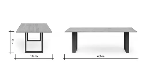 Esstisch Phoenix - LB ca. 220x100 cm, Eiche massiv