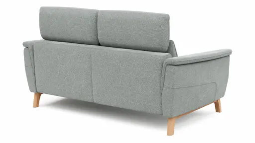 Sofa Nevin - 2,5-Sitzer inkl. Kopfpolsterverstellung, Stoff, Silbergrau