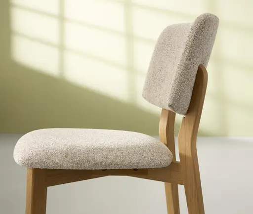 Stuhl Mila - Stoff, Natur