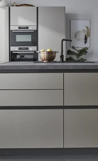 Inselküche 56.210 GL 3 523, Taupe metallic matt