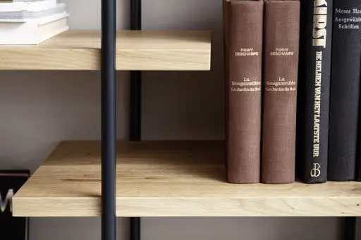 Wohnwand Mileto - BHT ca. 320x231x46 cm, Farbglas, Weiß, Naturdesign