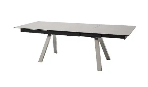 Esstisch - ausziehbar, LB ca. 180x95 cm, Keramik, Grau