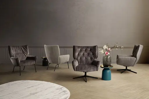 Sessel Maximilian - Stoff, Hellgrau