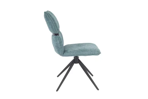 Stuhl MARJA - drehbar, Stoff, Türkis