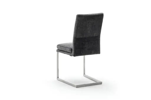 Freischwinger Valloni - Stoff, Dunkelgrau