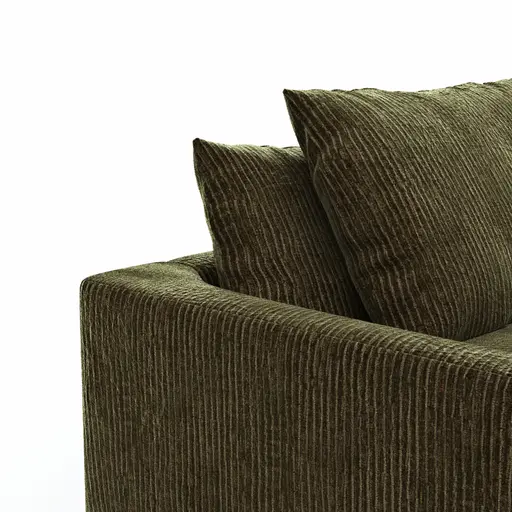Sofa Ulf - 3,5-Sitzer, Cord, Moos