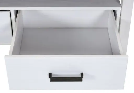 Couchtisch - LB ca. 120x60 cm, Weiß, Oak Colori