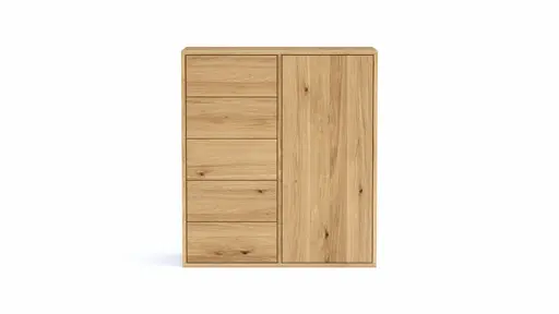 Kommode Williston - Wildeiche geölt, Front sandgestrahlt