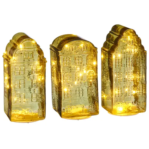 LED-Haus - LBH ca. 8x9x19 cm, Grün