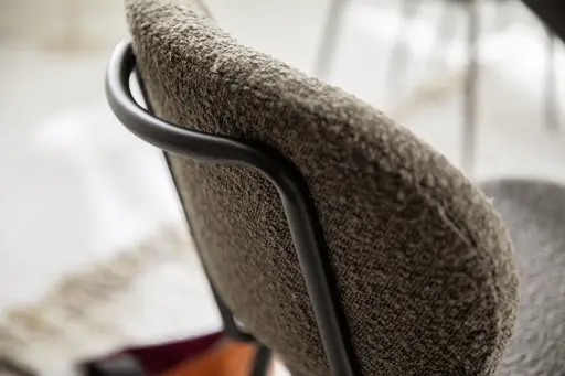 Stuhl Bouc - Bouclé, Graubraun