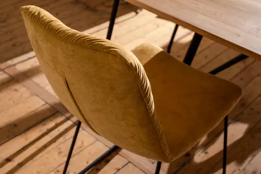 Stuhl Pelle - Stoff, Orange, Kufen, Schwarzgrau