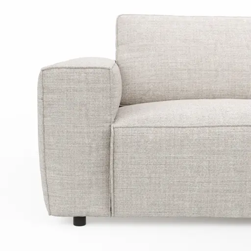 Ecksofa Lilaia - 1,5-Sitzer XL mit Chaise Longue XL rechts, Stoff, Kaschmir