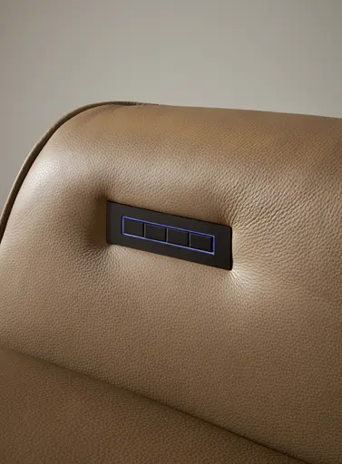 Relaxsessel Riposo - inkl. motorischer Relaxfunktion, Leder, Braun