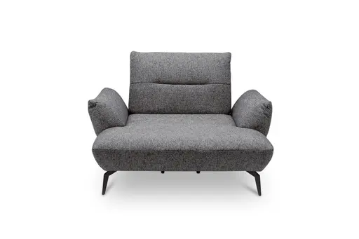 Sessel PAYTON - Loveseat inkl. Rückenneigung, Stoff, Dunkelgrau