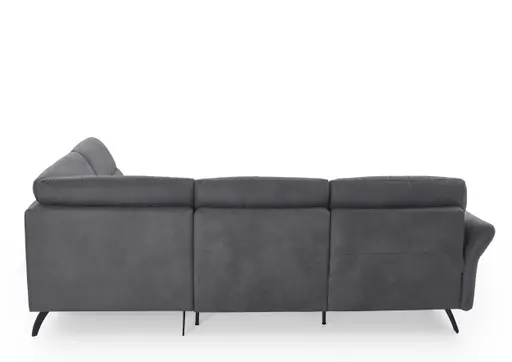 Ecksofa - 3-Sitzer mit Ecke rechts, Stoff, Grau