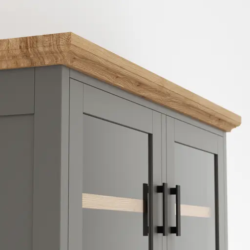 Highboard Litchfield Oak - Stone, Non-Antique / Nature Oil