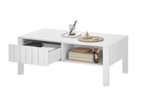 Couchtisch - LB ca. 108x60 cm, Weiß