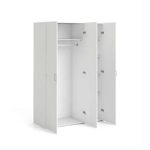 Drehtürenschrank- B ca. 116 cm, Weiß
