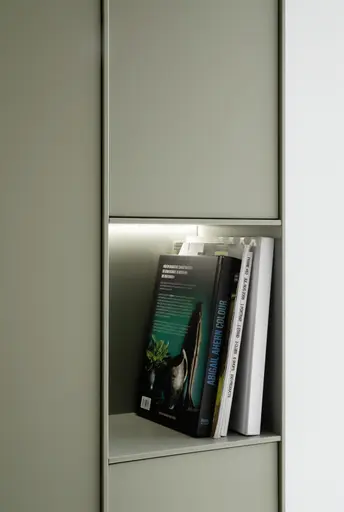 Highboard Casello - BHT ca. 107x180x38 cm, Lack Matt, Schilfgrün