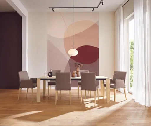 Esstisch Cambre - LB ca. 220x90 cm, ausziehbar, Keramik, Beige