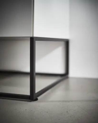 Wohnwand Catona - Lack matt, Weiß