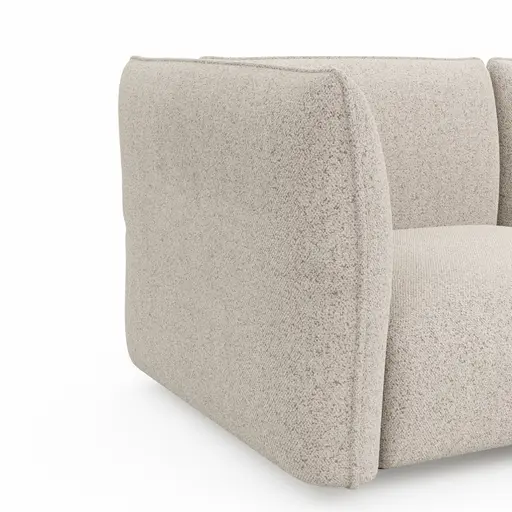 Sofa Motone - 3-Sitzer, Stoff, Beige