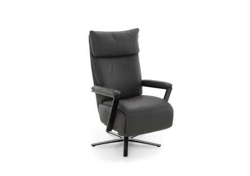 Sessel - Größe L, Relaxfunktion, Leder Anthrazit