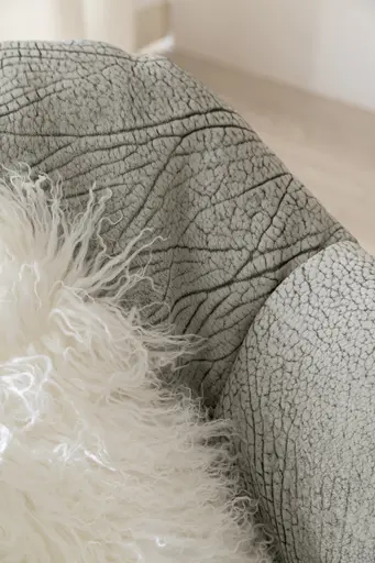 Sessel Sevano - Leder, Offwhite