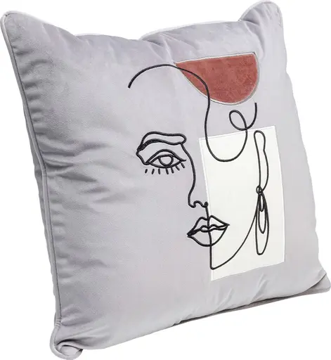 Deko-Kissen - LB ca. 45x45 cm, Grau