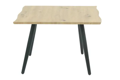 Couchtisch - LB ca. 60x60 cm, Artisan Eiche Nachbildung, Schwarz, Baumkante