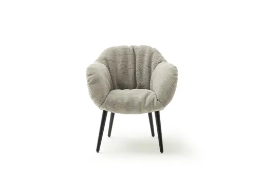 Sessel Sevano - Leder, Offwhite